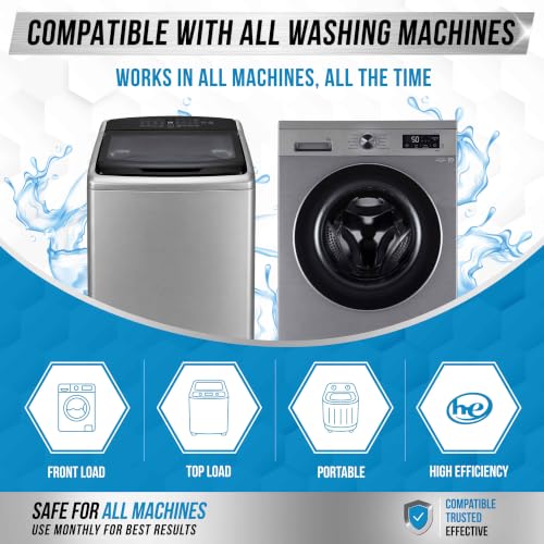 Washing Machine Cleaner Descaler 24 Pack (24 Count)
