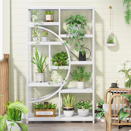 Industrial Bookshelf Bookcase with 9 Open Shelf