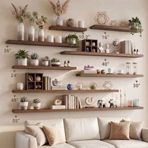 10 Inch Deep Floating Shelves 40” Set of 2 (2 Count)