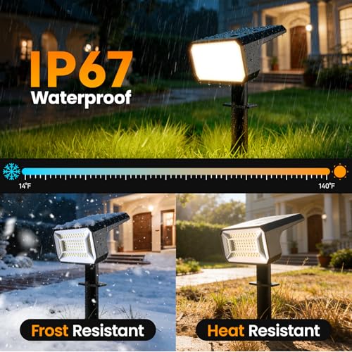 8 Pack Solar Spot Lights Outdoor Waterproof IP67 (8 Count)