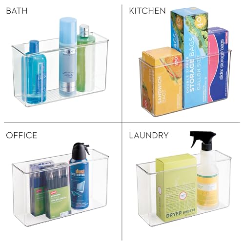 AFFIXX Plastic Wall Mount Organizer for Kitchen Bathroom
