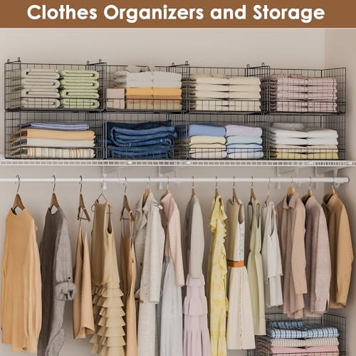 4 Tier Stackable Closet Organizers and Storage Shelves