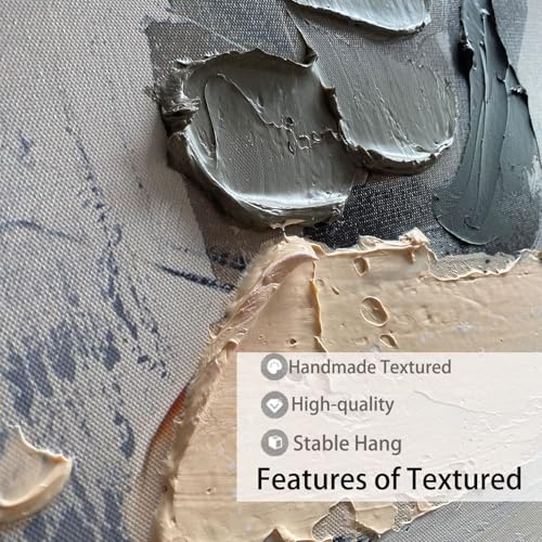 Abstract Canvas Wall Art Textured Large 48“x24” Wood Framed