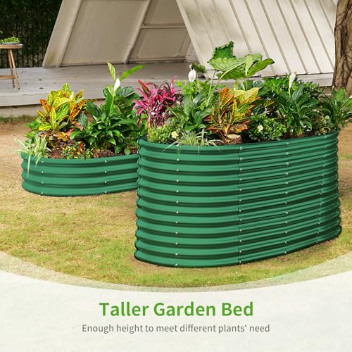 6x3x3ft Oval Galvanized Raised Garden Beds