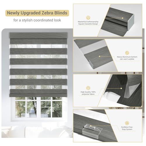 Cordless Zebra Blinds for Windows