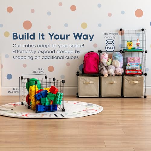 6 Cube Modular Wire Cube Storage Organizer