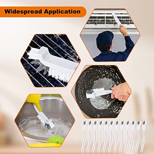 48 Pcs Kitchen Scrub Brush Bulk Plastic Sink Bathroom Cleaning Edge Corner Brush for Household Bottle Dish Tile Lines Window Track Crevice with Stiff Bristle (48 Count)