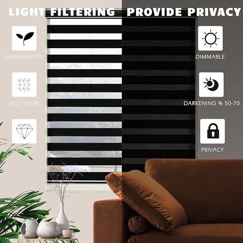 Blackout Zebra Blinds for Windows