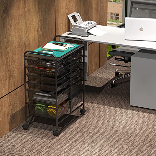 12 Drawers Rolling Utility Cart Organizer
