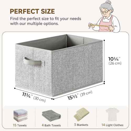 Closet Storage Bins with Handles (3 Count)