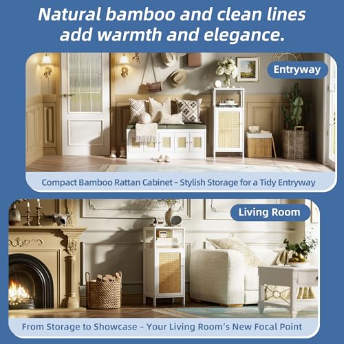 Bathroom Storage Cabinet Rattan