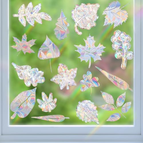 34 Pcs Fall Window Clings for Glass Window