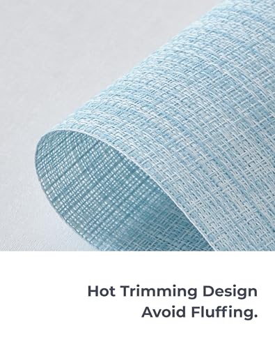 Soft Sky Blue Woven Placemats Set of 4 (3.2 Count)