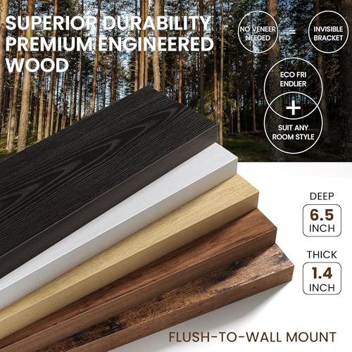 30 Inch Floating Shelves Wall Mounted for Display (2 Count)