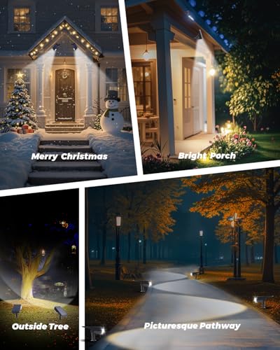 6 Pack Solar Spot Lights Outdoor Waterproof (6 Count)