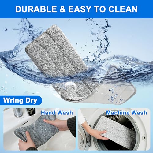 Microfiber Replacement Mop Pads for 13" Flat Mop System (6 Count)