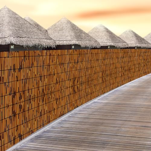 Natural Reed Fencing 6FT X 13FT Reed Fence 6FT High Balcony Reed Fence Privacy Reed Screen for Outdoor Backyard Patio (78 sq ft sq ft)