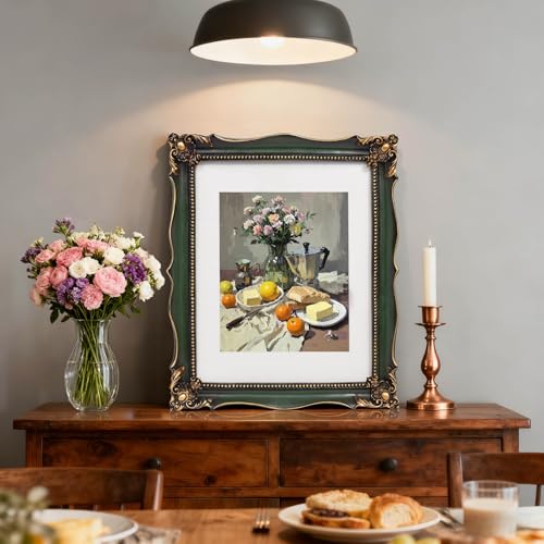 Vintage 11x14 Picture Frame with Embossed Flower