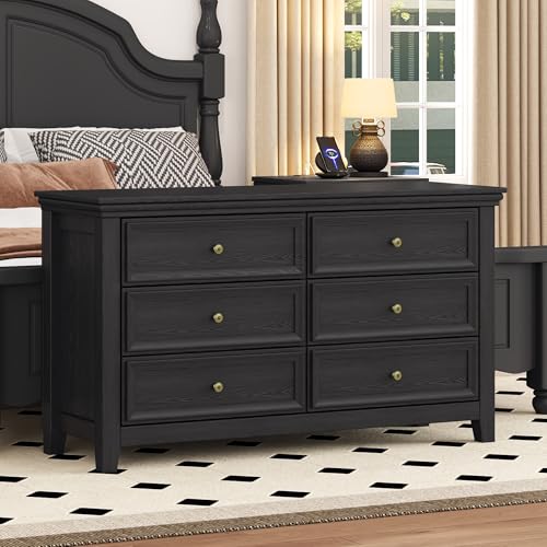 Black 6 Drawer Dresser