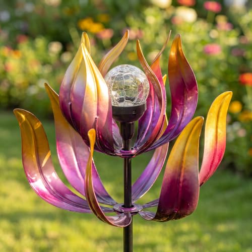 Solar Wind Spinner Outdoor Metal Decor