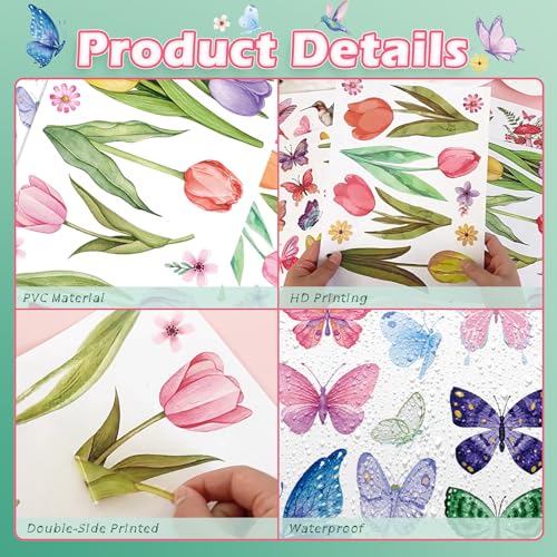 Large Size Spring Window Clings (83 Count)