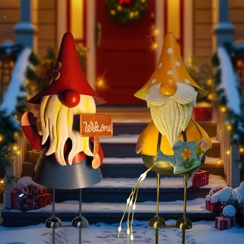 Garden Gnome Statue with Solar Lights