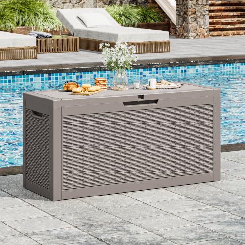 75 Gallon Outdoor Storage Box Waterproof Deck Box for Patio