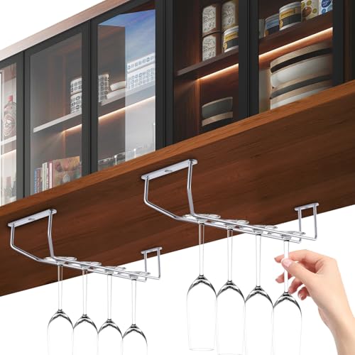 5 Pack Wine Glass Rack Stainless Steel Wine Glass Holder (5 Count)
