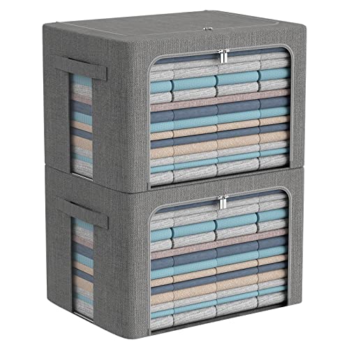 Clothes Storage Bins Box (2 Count)