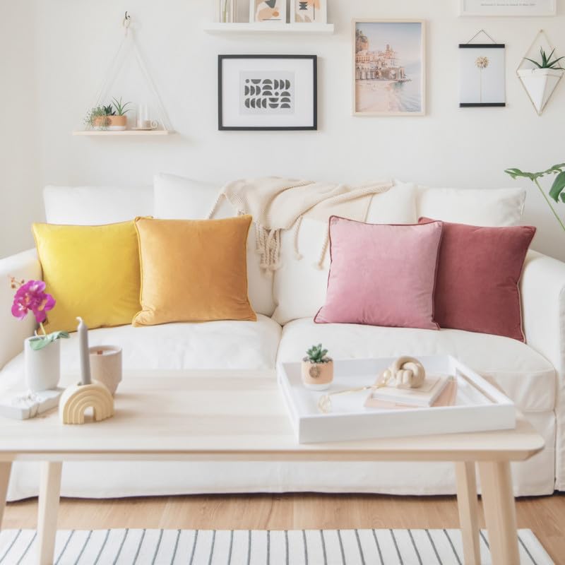 Decorative Throw Pillow Covers Cushion Cases (4 Count)