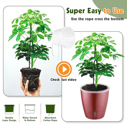 Self Watering Pots for Indoor Plants (4 Count)