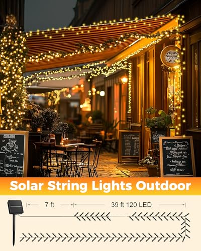 2 Pack Solar String Lights Outdoor Waterproof (2 Count)