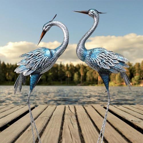 37 40Inch Outdoor Crane Garden Statues (2 Count)