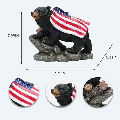 Bear Solar Lights Outdoor Statue