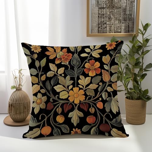 William Morris Abstract Vintage Print Floral Velvet Design Throw Pillow Covers Home Decor