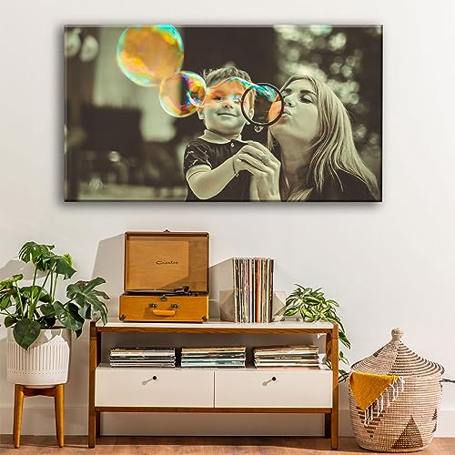 Custom Canvas Prints with Your Photos 32"x16" Wall Art