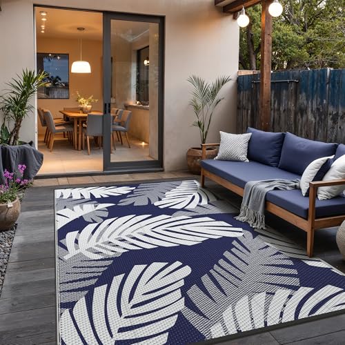 Outdoor Rug Waterproof Plastic Rugs for Patio (80 Sq Ft)