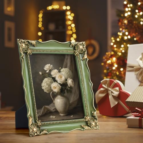 8x10 Vintage Picture Frame with Embossed Flower Design