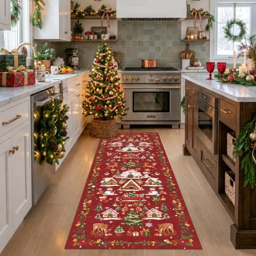 Christmas Runner Rug 2x5 for Hallway (10 Sq Ft)