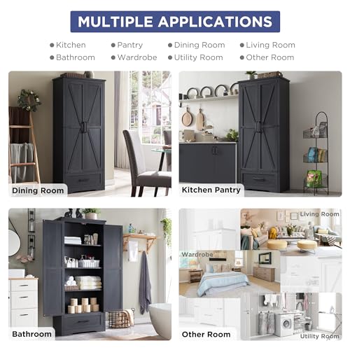 Farmhouse Kitchen Pantry Cabinet