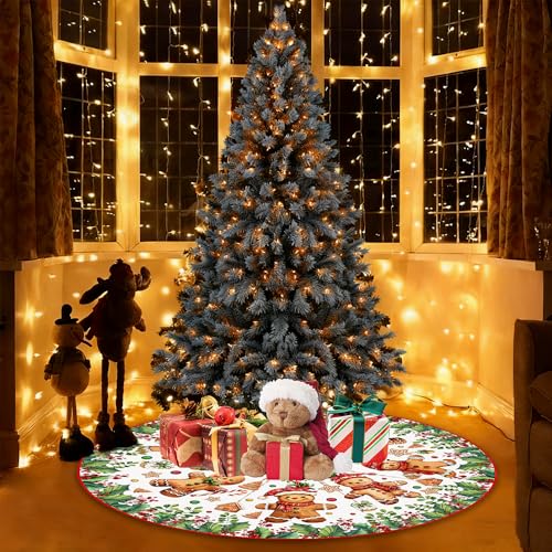 Cute Gingerbread Man Christmas Tree Skirt 36 Inch