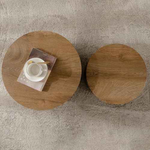 Nesting Round Coffee Table Set of 2