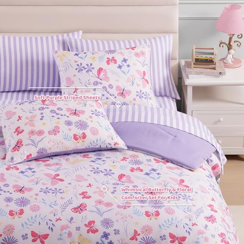 Twin Comforter Set with Sheets for Girls (5 Count)