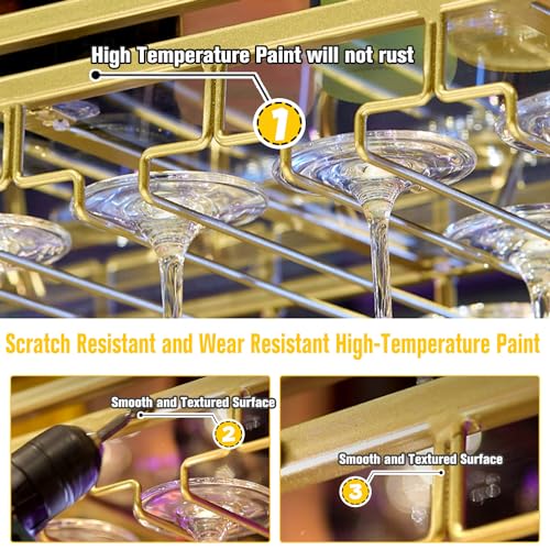 Ceiling Hanging Wine & Glass Rack