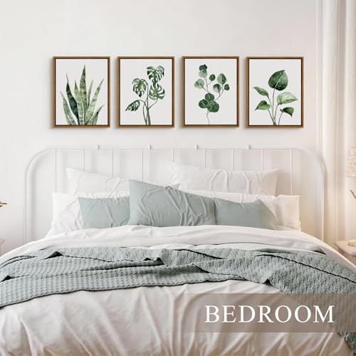 Framed Wall Art Decor for Living Room (4 Count)