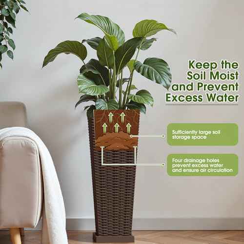 Resin 23.6'' Tall Planters