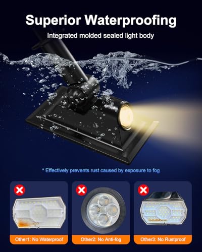6 Pc Solar Power Spotlight Outdoor Waterproof Landscape with 3 Bright Modes (6 Count)
