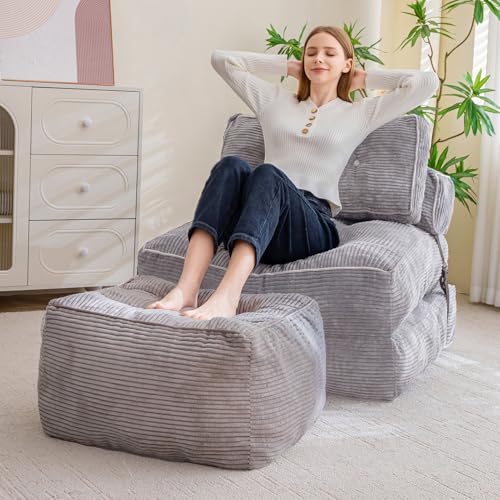 Square Stuffed Pouf Ottoman