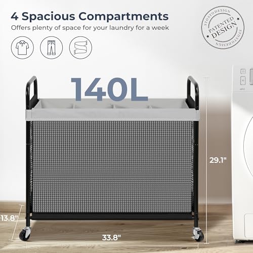 Laundry Hamper 4 Section