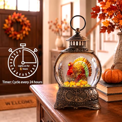 Fall Snow Globe Lantern